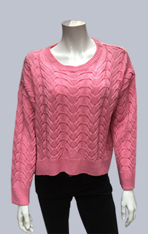 #Crop, Cable Box jumper - Pink