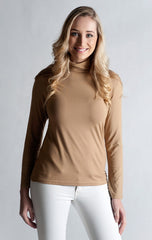 #Skivvy, Long Sleeve, Turtle Neck- BRIQUE ORANGE